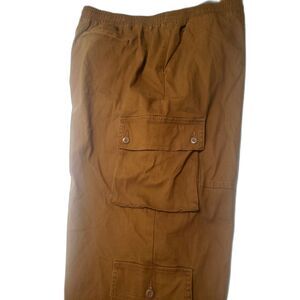 NWT No Boundaries Brown Elastic Waist Drawstring 8 Pocket Cargo Pants Size 3XL